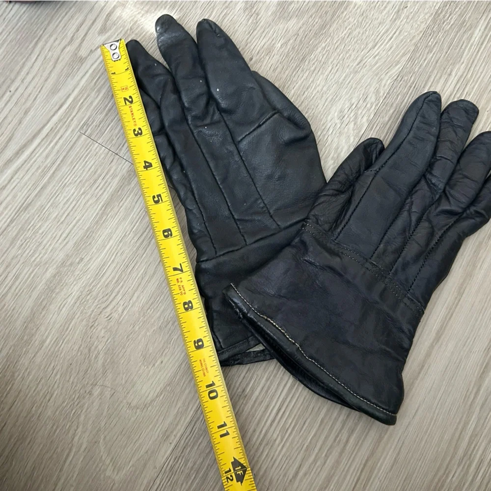 Harley Davidson Black Leather Gloves Size‎ 7 Classic Biker Motorcycle Rock